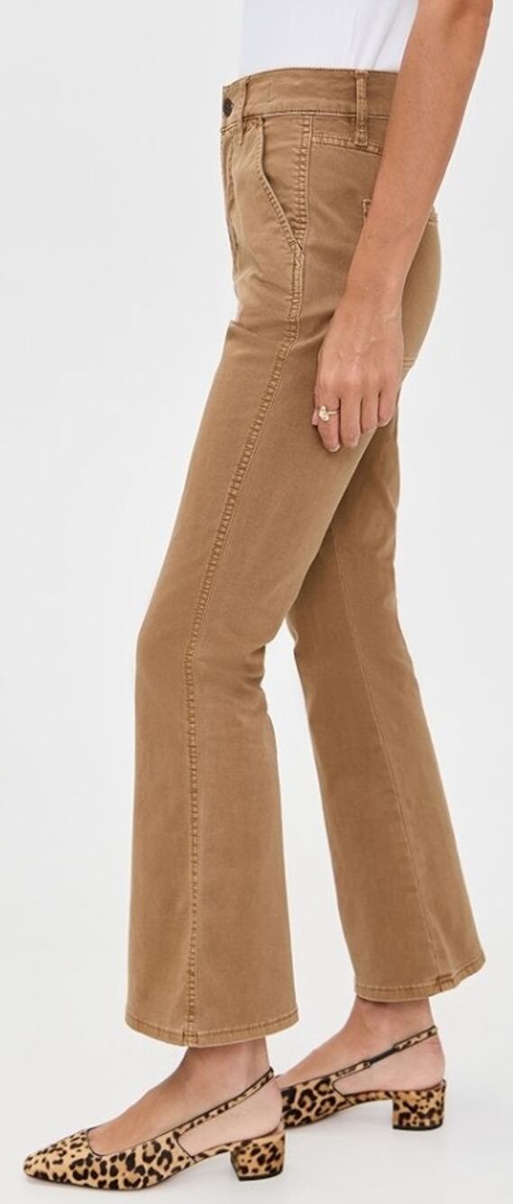 NWT Veronica Beard Jeans Carson High Rise Ankle Flare Pant Acorn Tan Womens 26